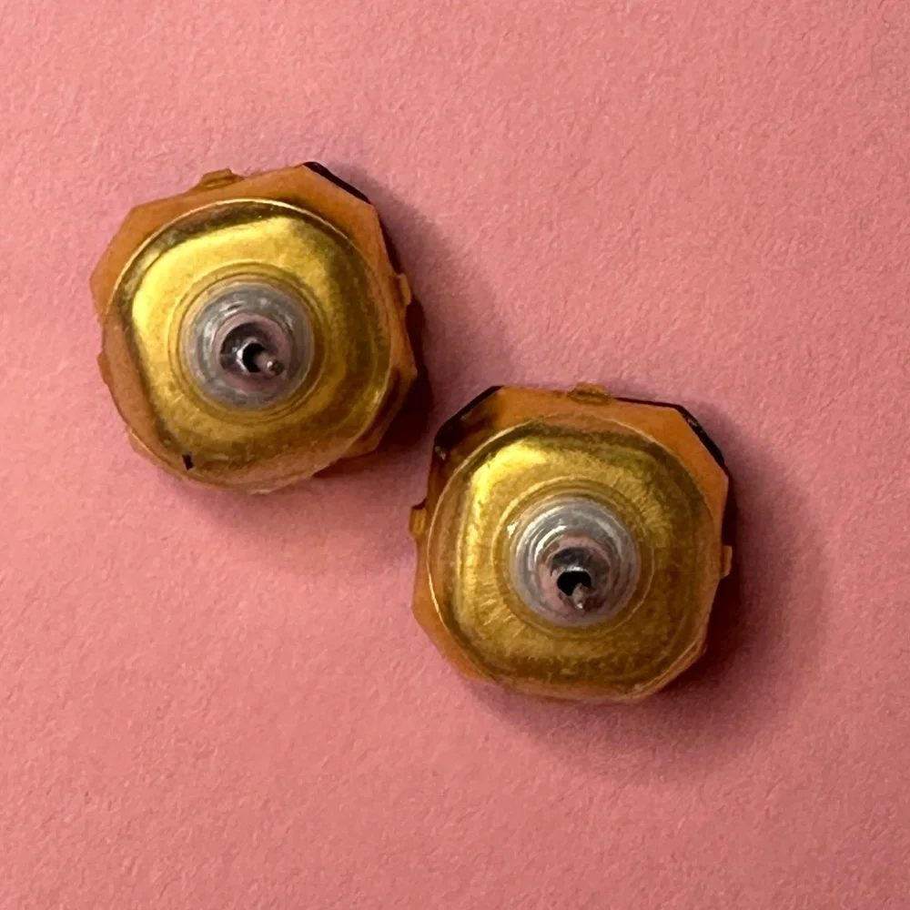 Blue and Gold Large Gem‎ Studs
